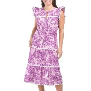 NEW Sail to Sable Floral Lilac/Purple and White Maxi Dress